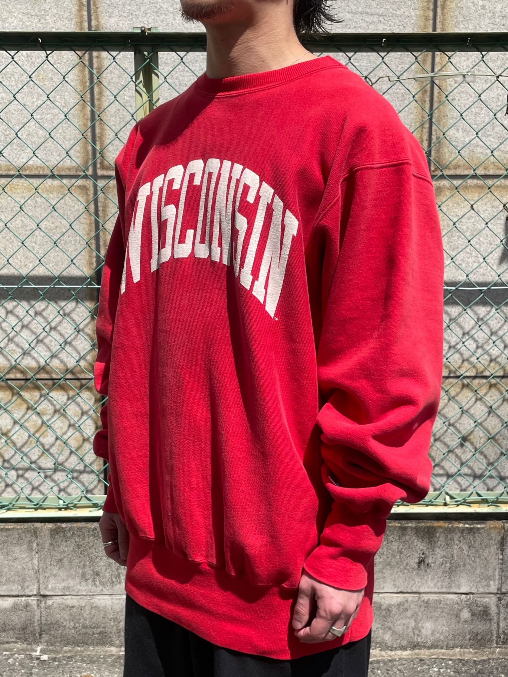 90's CHAMPION「WISCONSIN」Reverse Weave USA製 カレッジスウェット