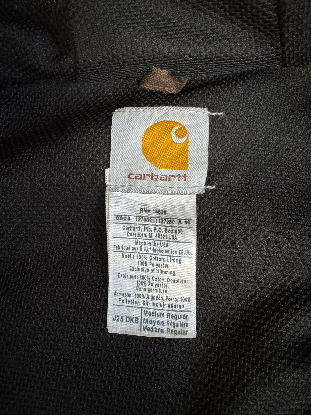 00's CARHARTT「J25-DKB」USA製 アクティブジャケット