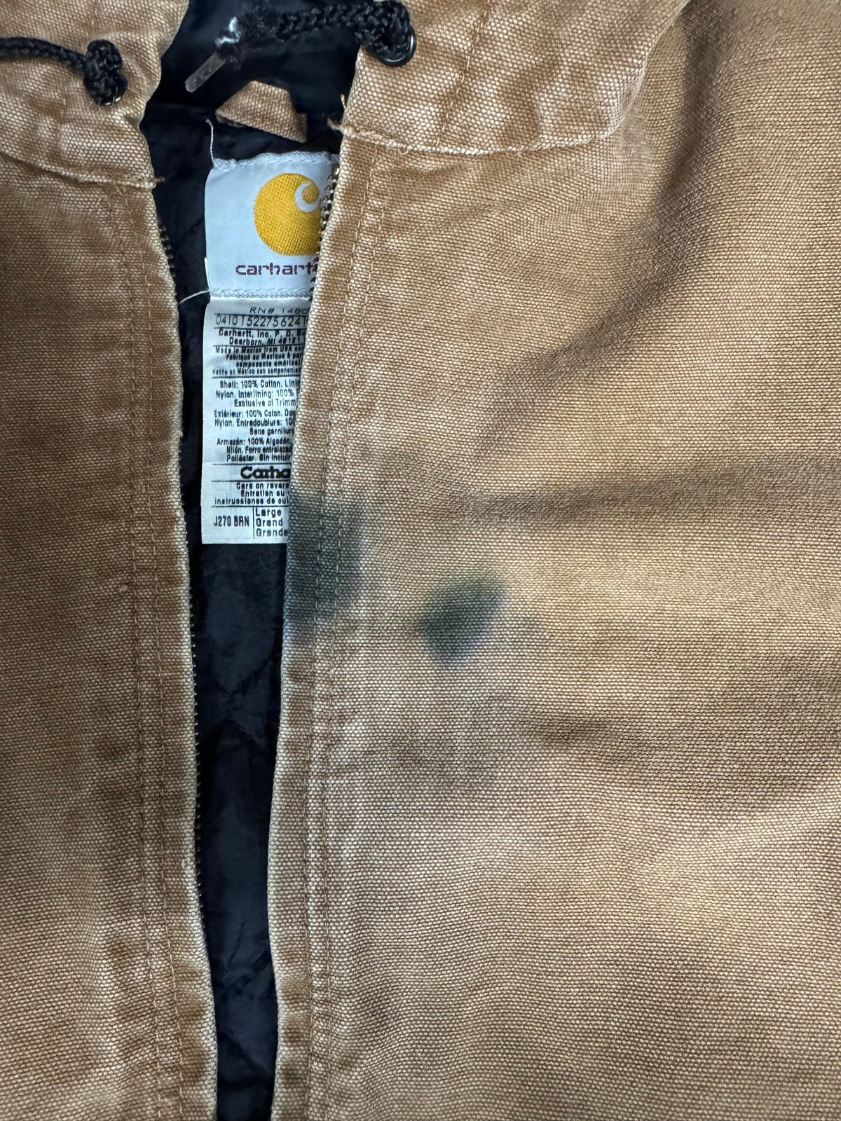 00's CARHARTT「J270 BRN」アクティブジャケット