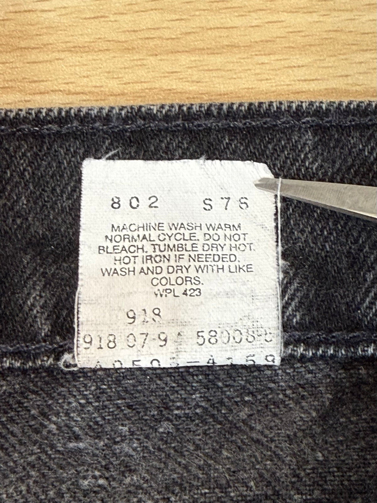 90's Levi's「505」USA製 ブラックデニムパンツ