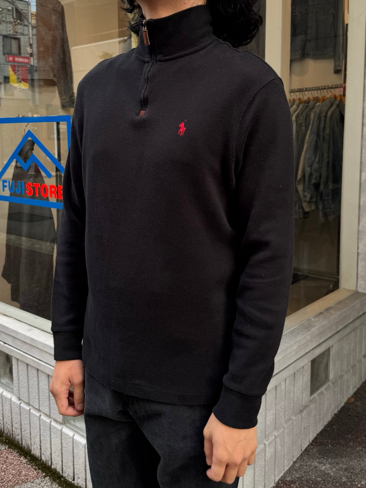 00's RALPH LAUREN ハーフジップニット