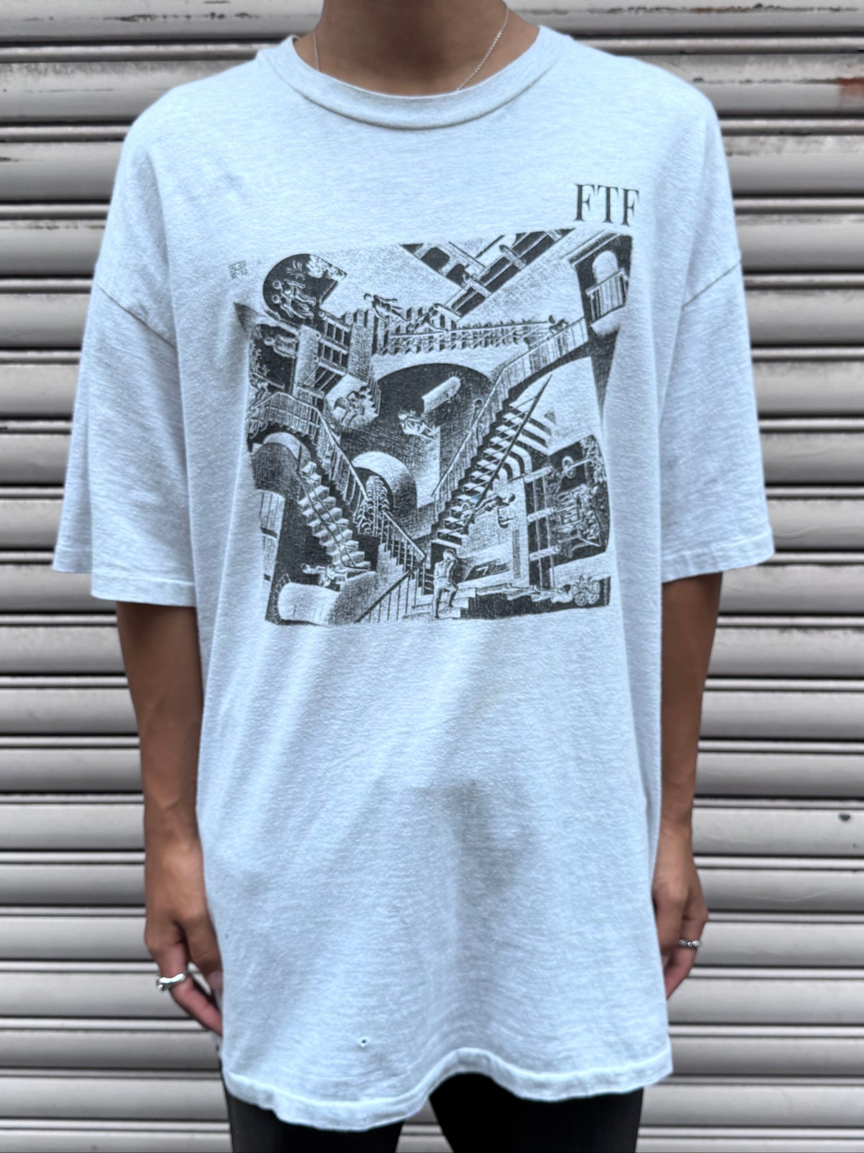 90’s Maurits Cornelis Escher 「Relativity」アートTシャツ