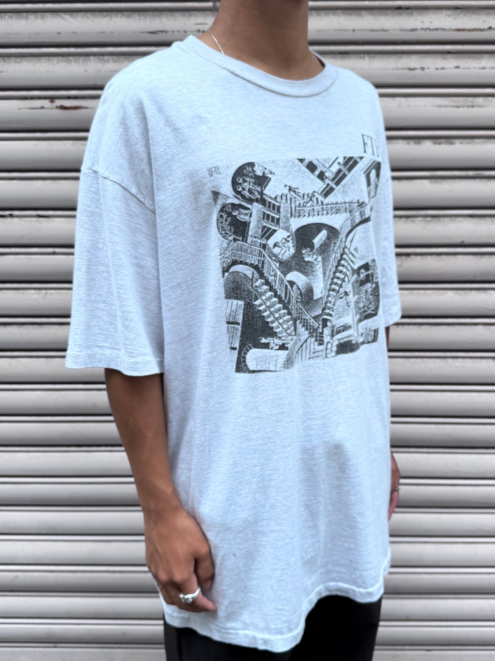 90’s Maurits Cornelis Escher 「Relativity」アートTシャツ