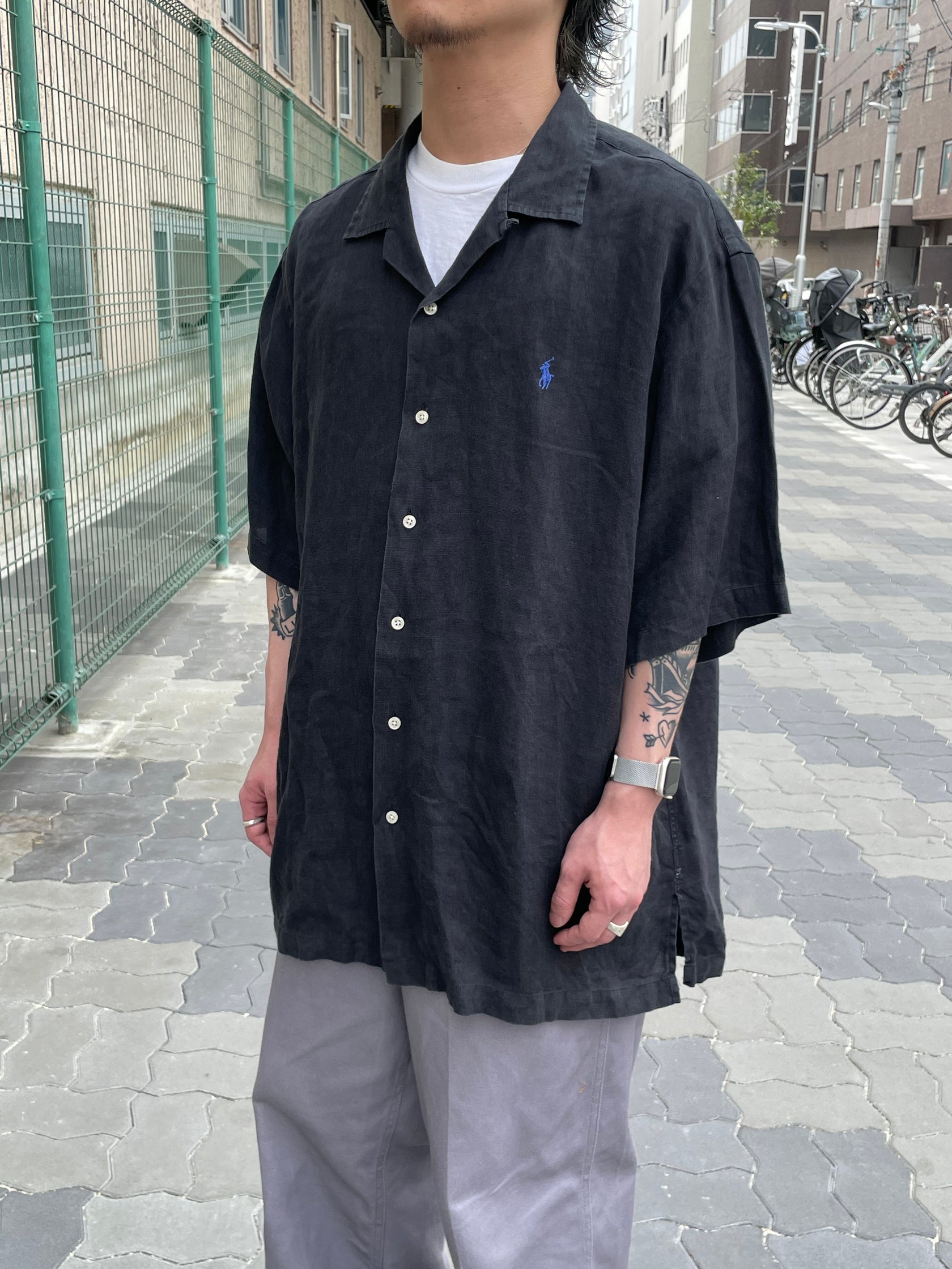 90's RALPH LAUREN「CALDWELL」オープンカラーシャツ