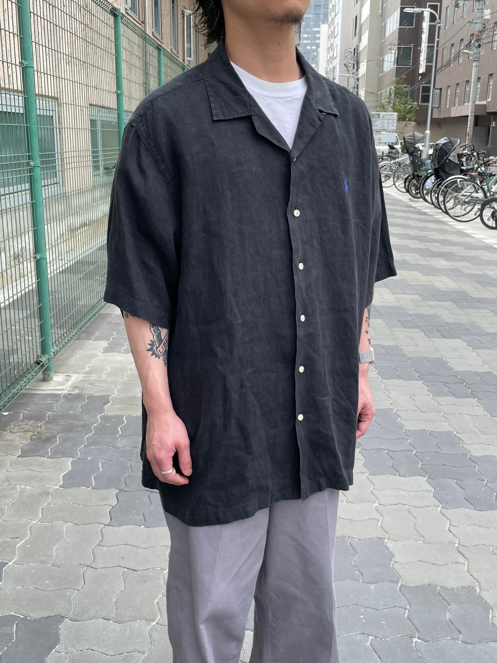 90's RALPH LAUREN「CALDWELL」オープンカラーシャツ