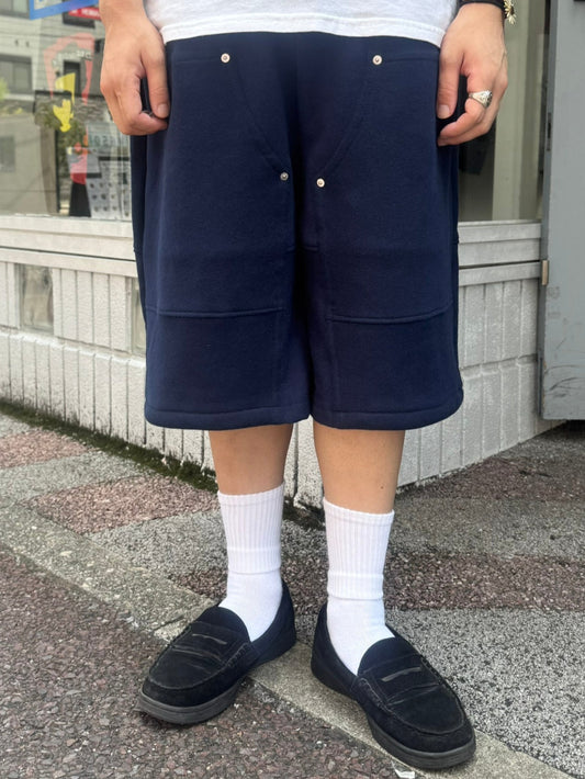 REMAKE  SWEATS DOUBLE KNEE SHORTS