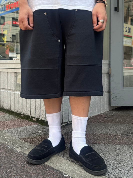 REMAKE  SWEATS DOUBLE KNEE SHORTS
