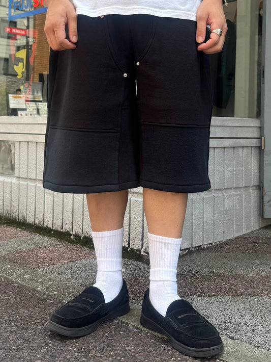 REMAKE  SWEATS DOUBLE KNEE SHORTS