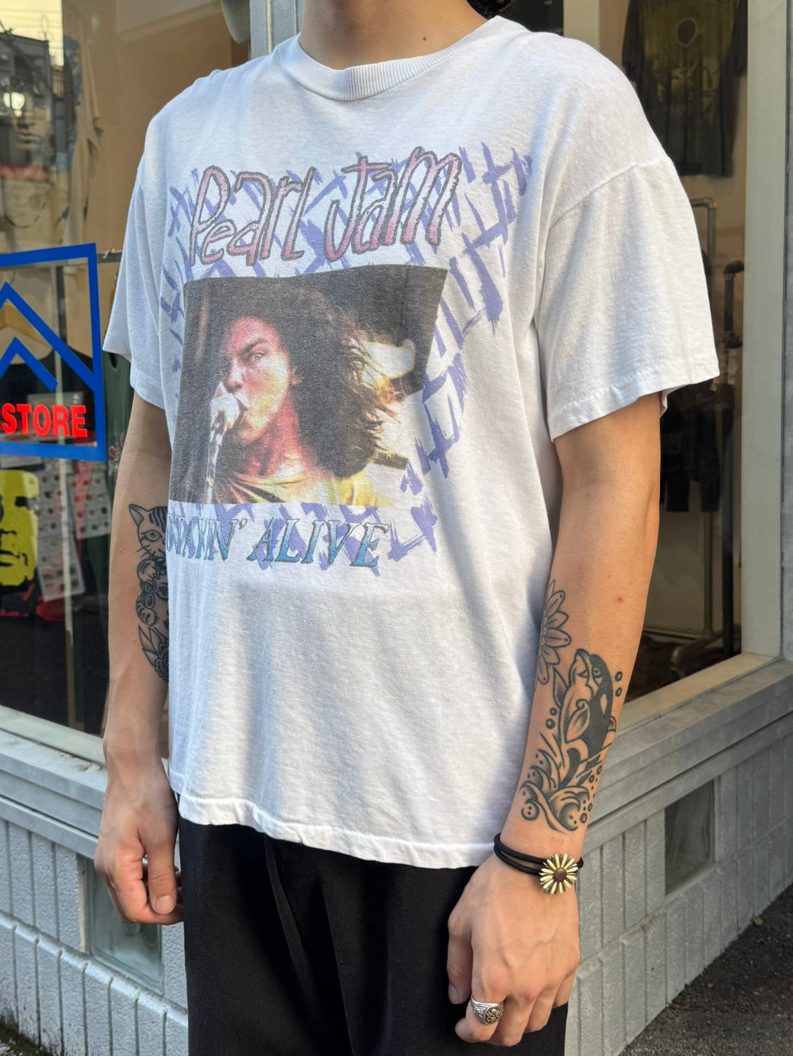 90's PEARL JAM「STAYIN'ALIVE」バンドTシャツ