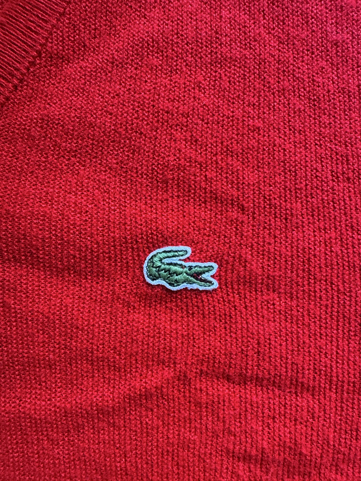 80's~90's IZOD LACOSTE「Vネック」アクリルニットセーター