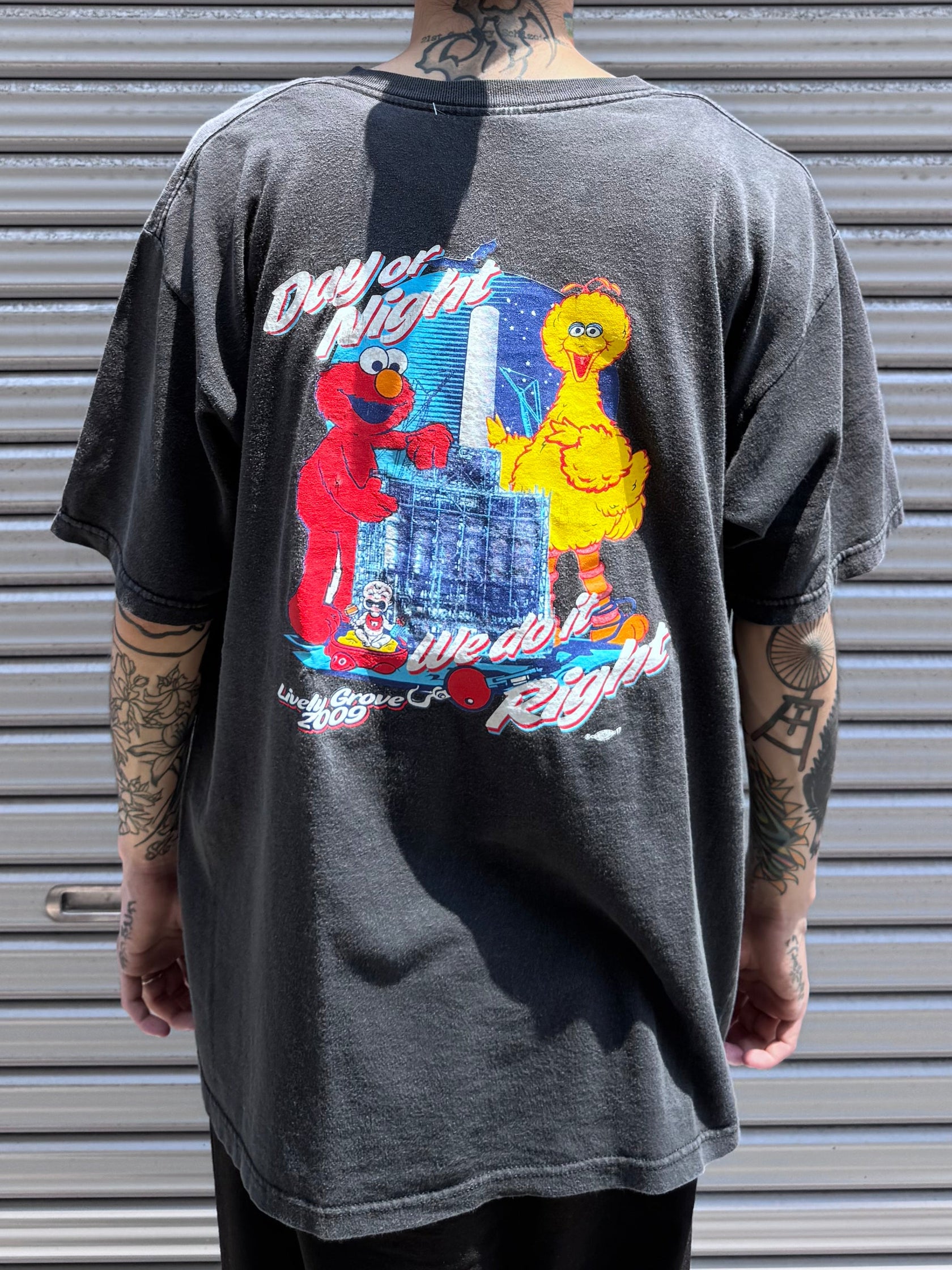 00’s SESAME STREET「ElMO&BIGBIRD」USA製 キャラクターTシャツ
