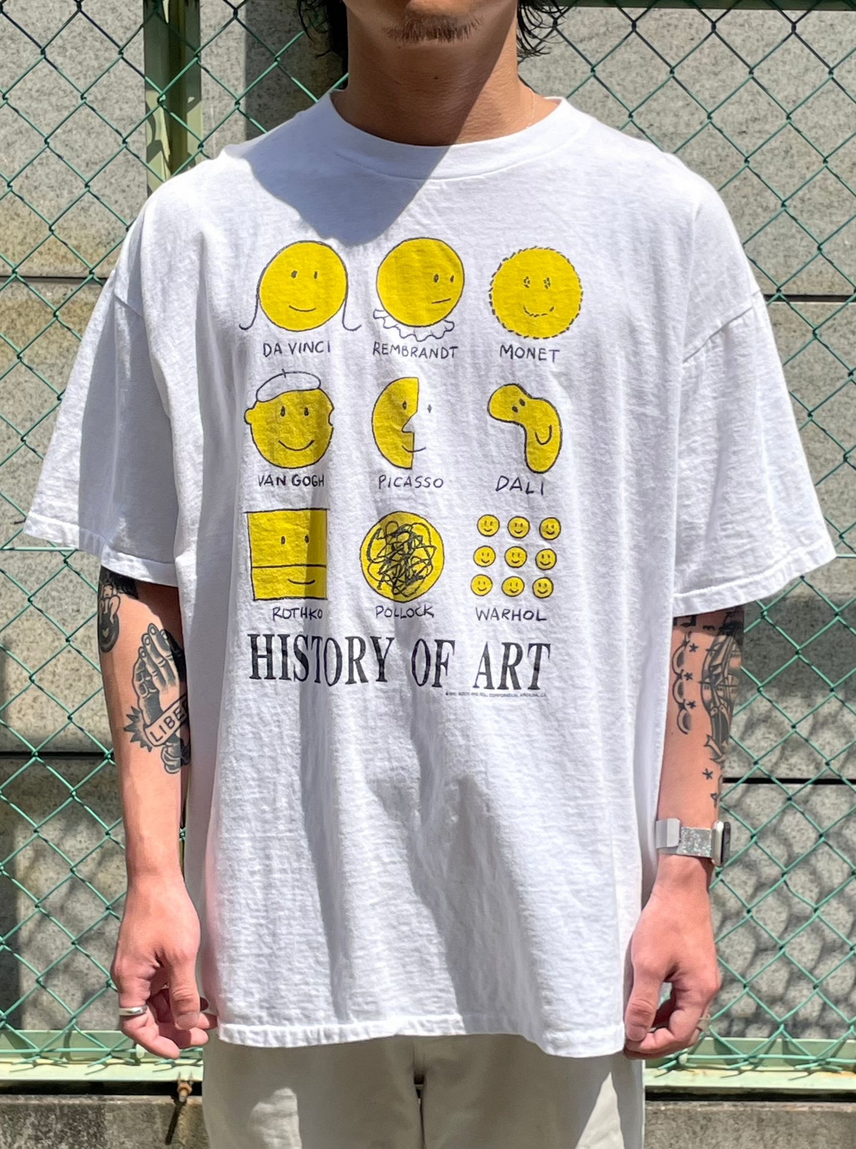 90's「HISTORY OF ART 」 USA製 アートTシャツ