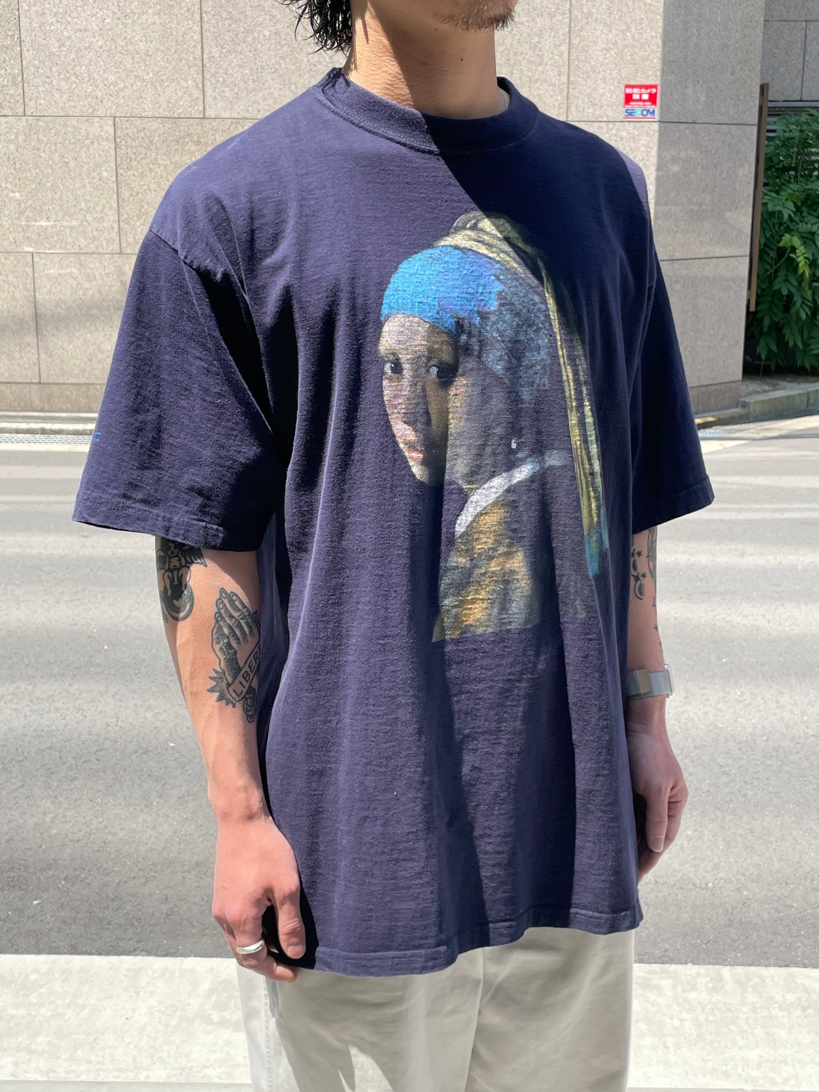 00's JOHANNES VERMEER「真珠の耳飾りの少女」アートTシャツ