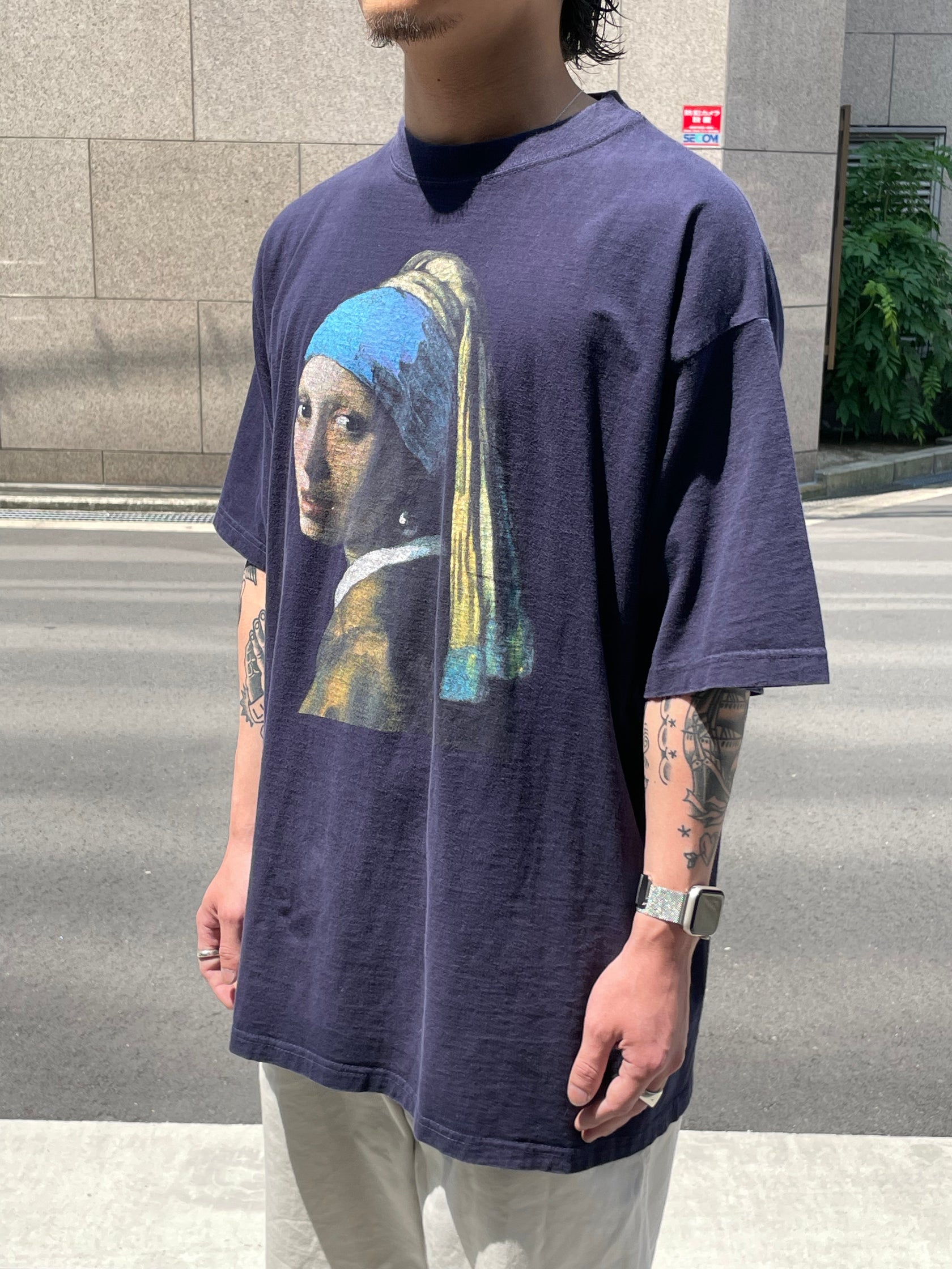 00's JOHANNES VERMEER「真珠の耳飾りの少女」アートTシャツ