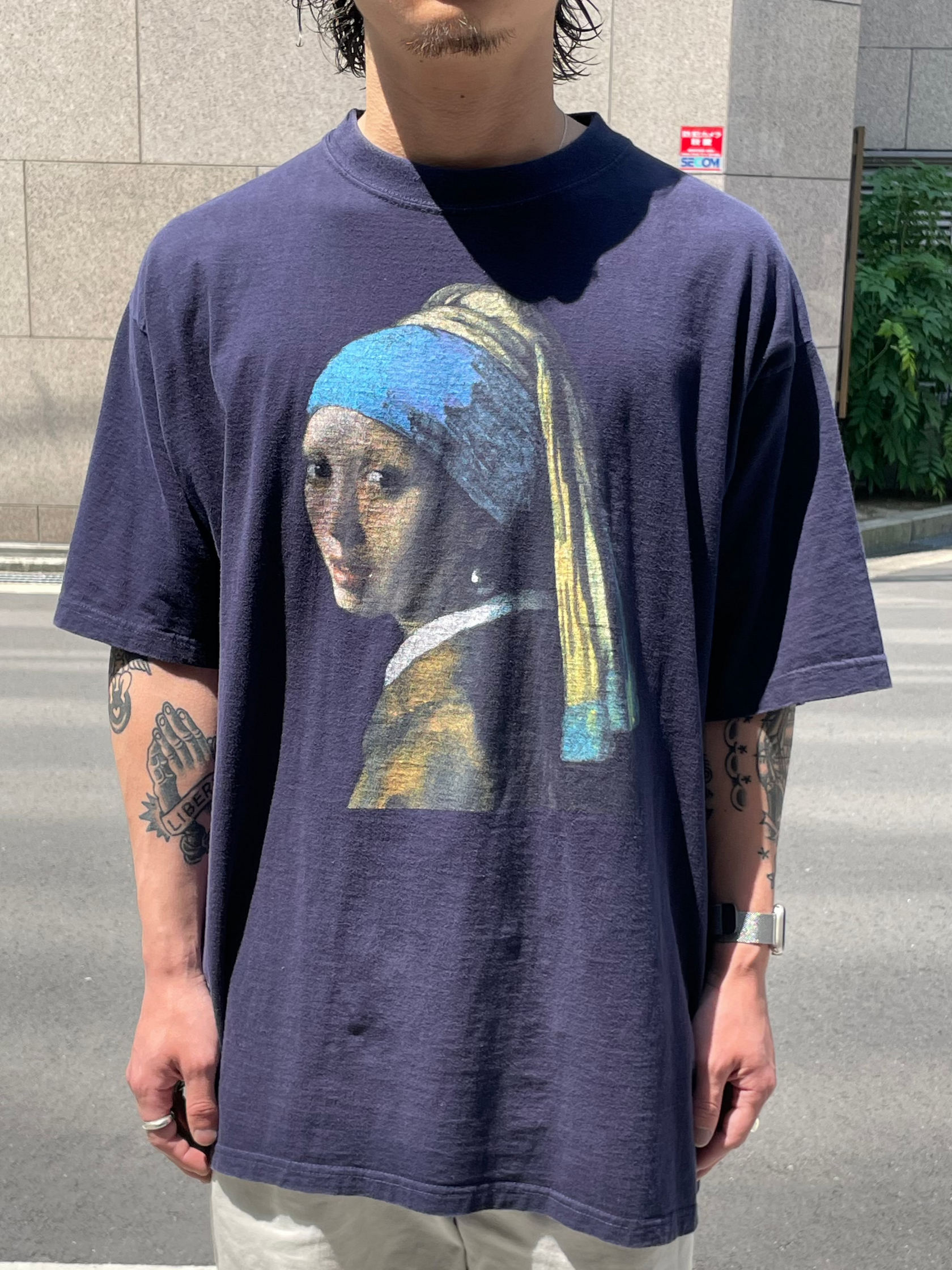 00's JOHANNES VERMEER「真珠の耳飾りの少女」アートTシャツ