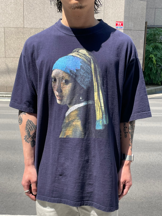 00's JOHANNES VERMEER「真珠の耳飾りの少女」アートTシャツ