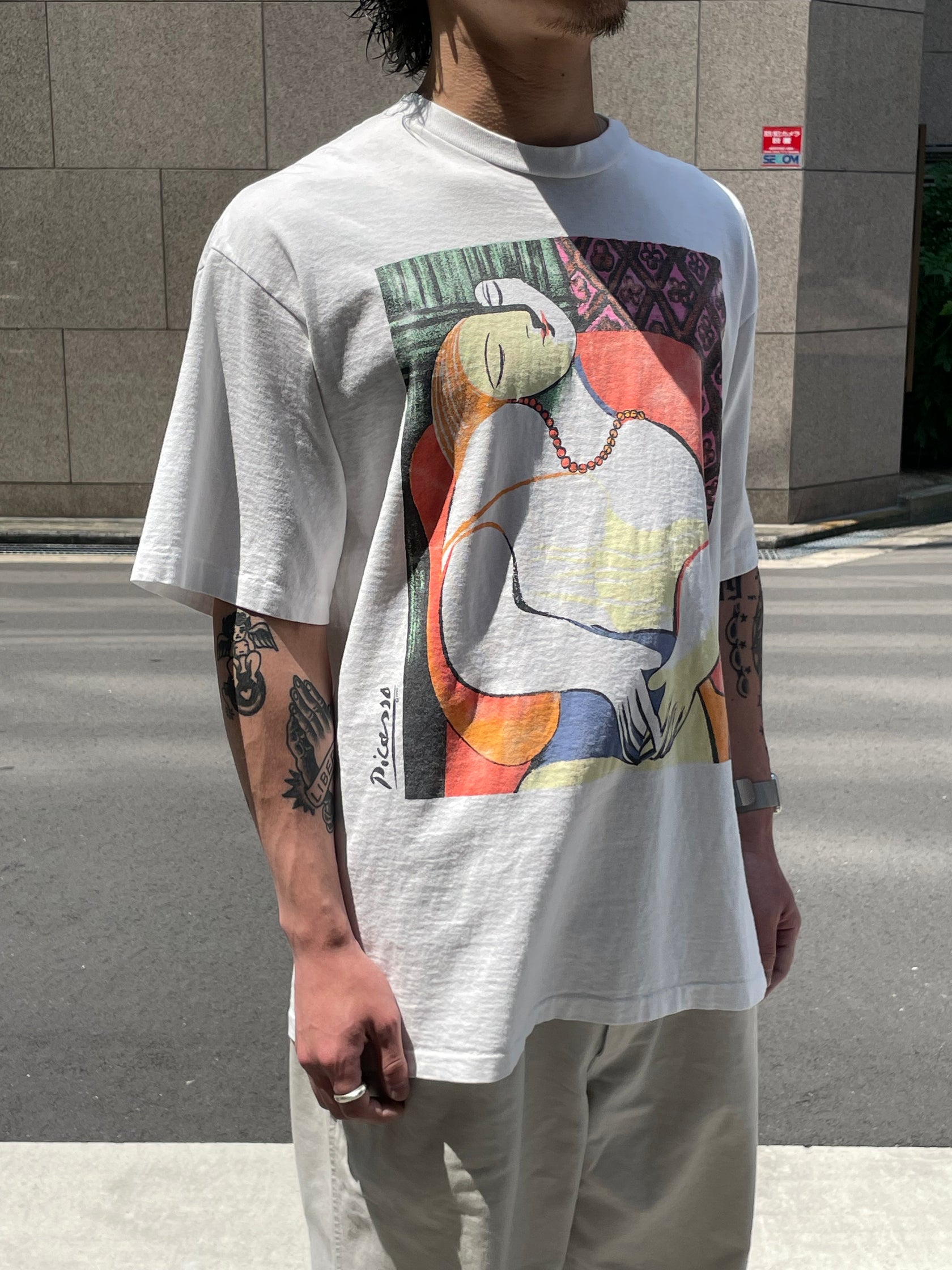 90's PABLO PICASSO 「夢」アートTシャツ