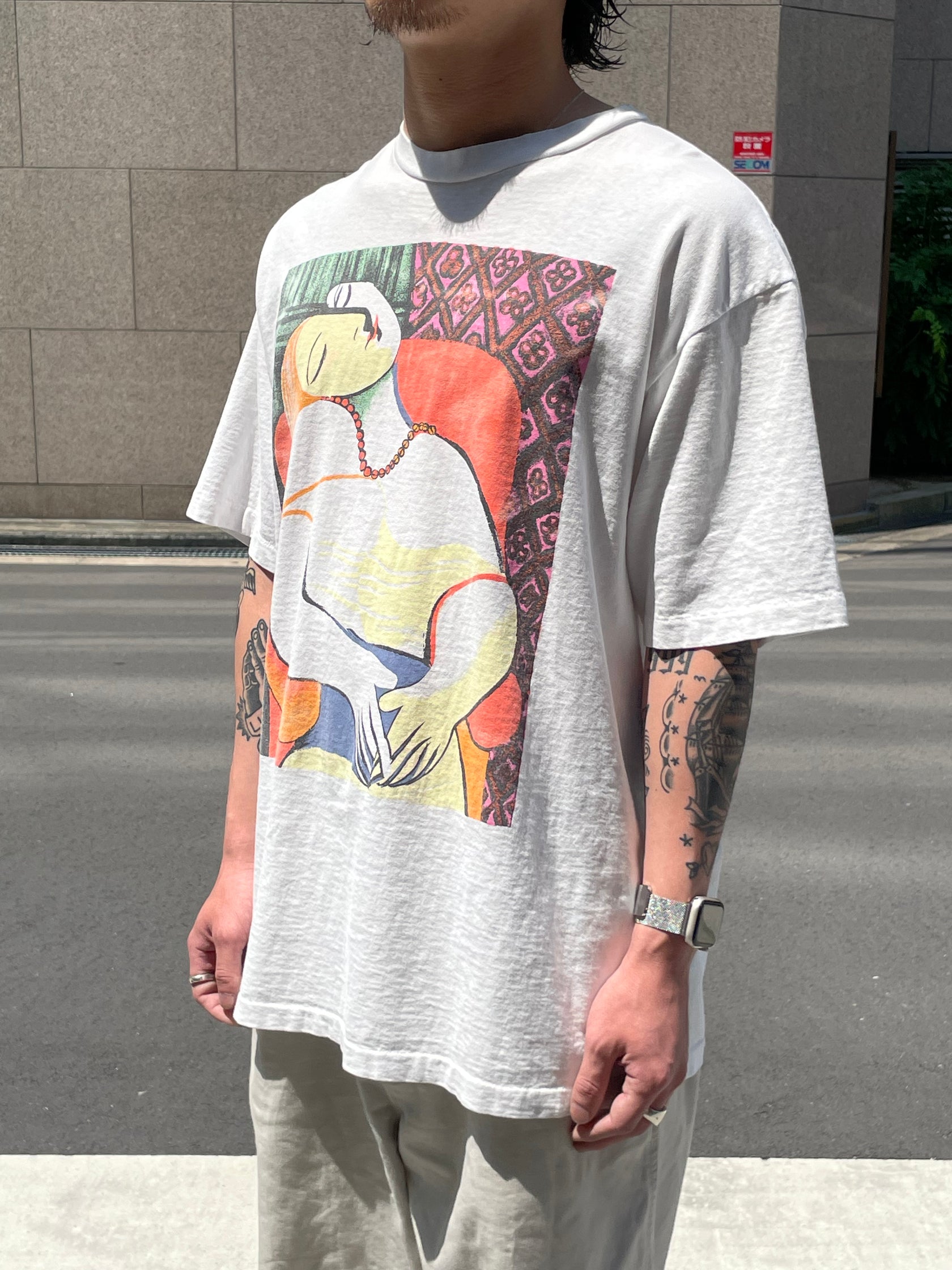 90's PABLO PICASSO 「夢」アートTシャツ