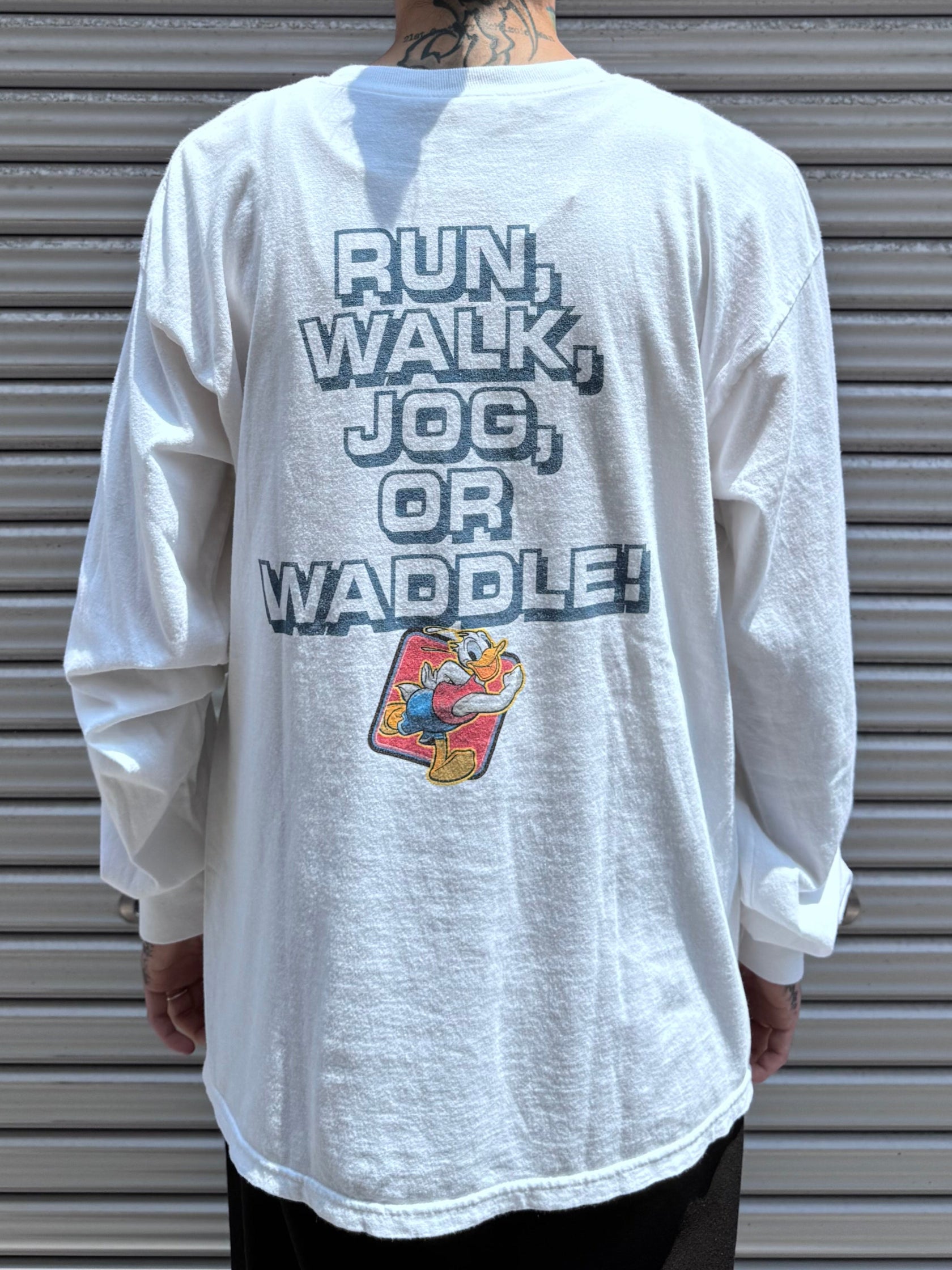 00’s DISNEY 「Half Marathon Donald」キャラクターTシャツ