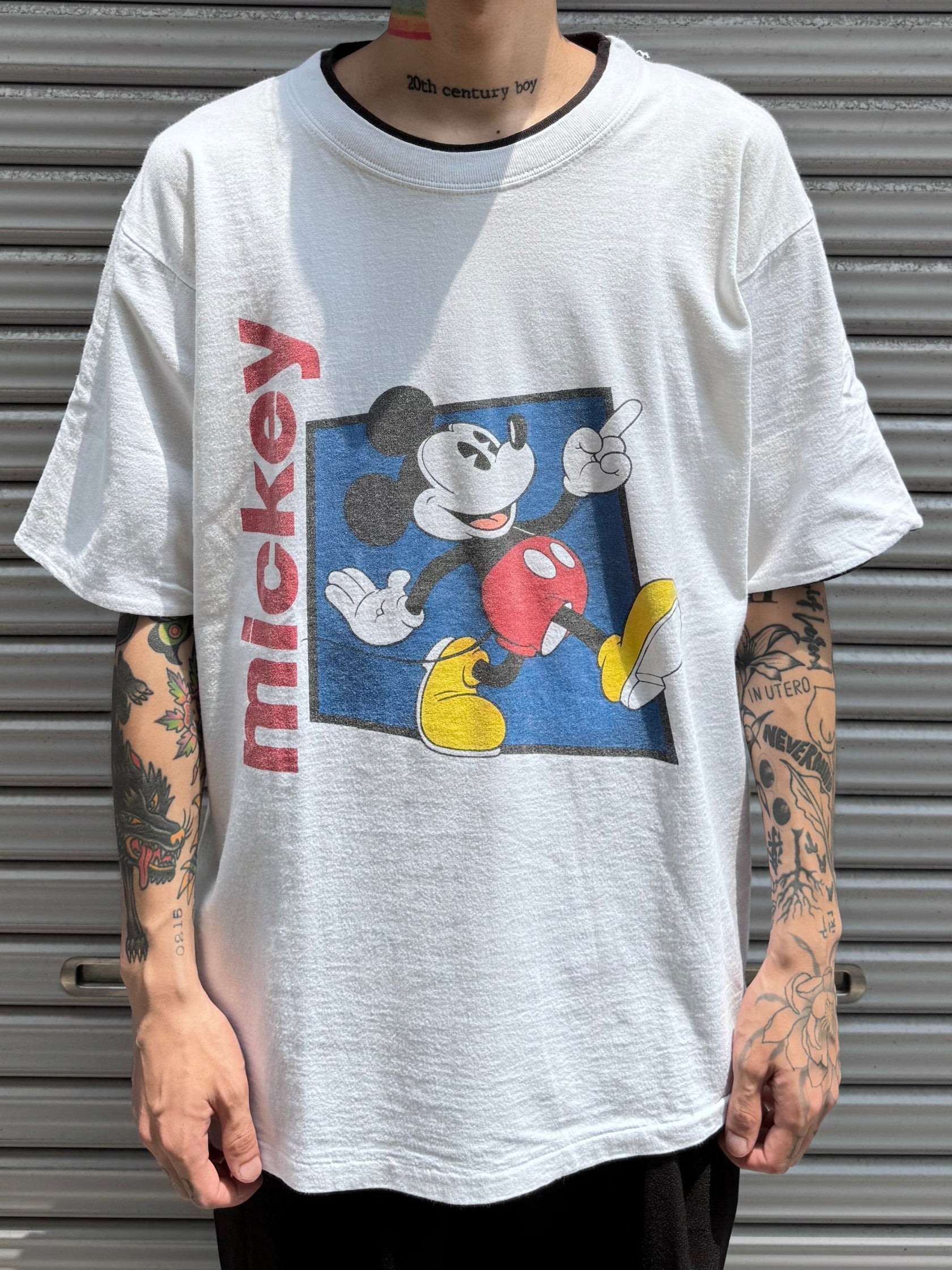 90’s DISNEY 「MICKEY MOUSE」USA製 キャラクターTシャツ
