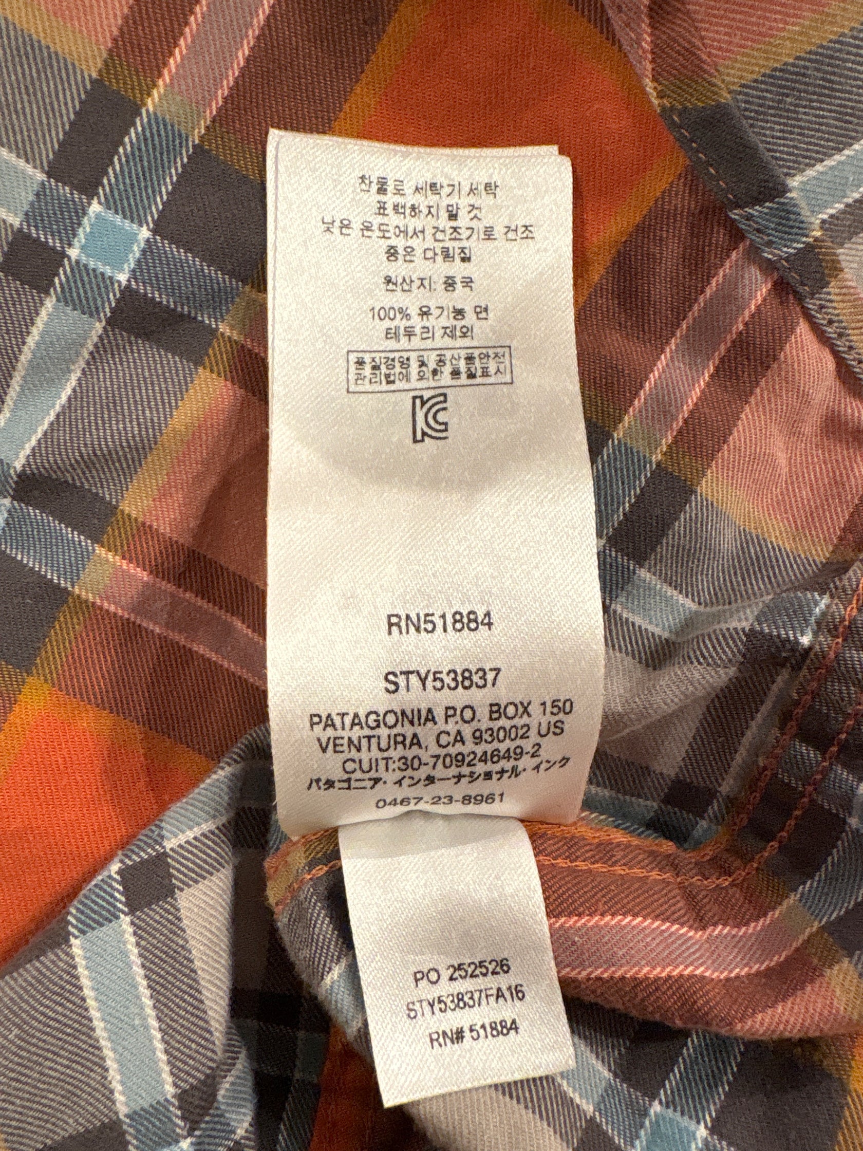 00's PATAGONIA「Organic Cotton Check Shirt」長袖シャツ