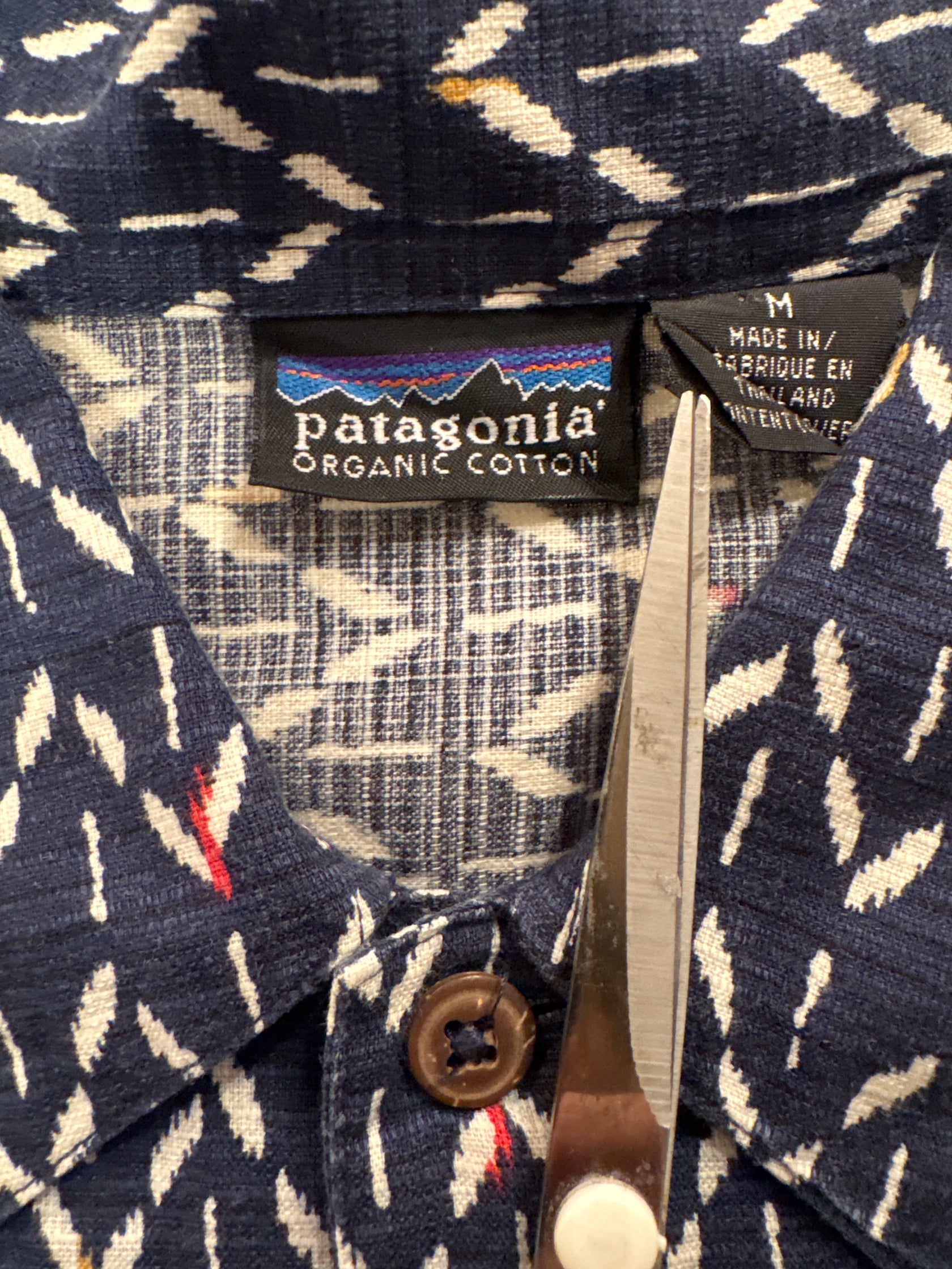 00's PATAGONIA「KASURI Japanese pattern A/C Shirt」半袖シャツ