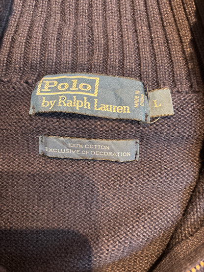 90's「RALPH LAUREN」ハーフジップニット