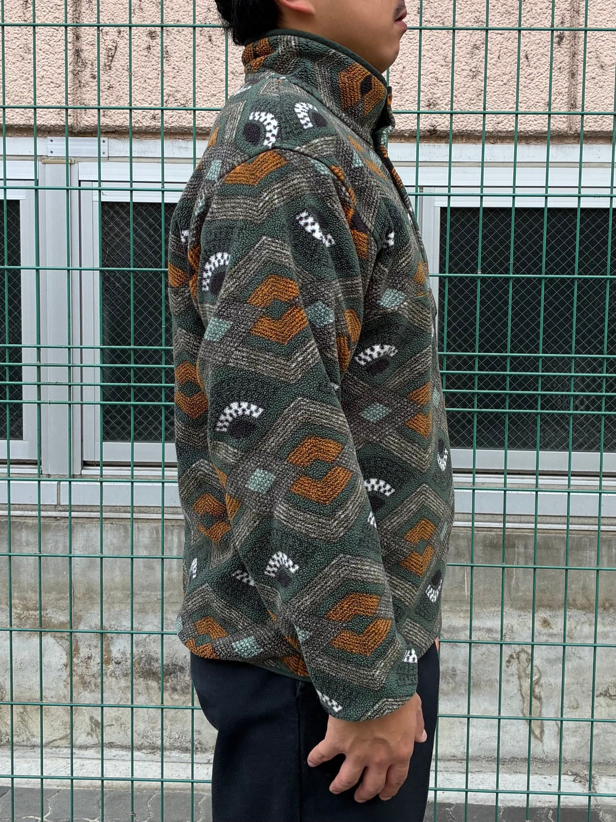 10's PATAGONIA Synchilla Snap-T「スロウフット柄」フリースプルオーバー