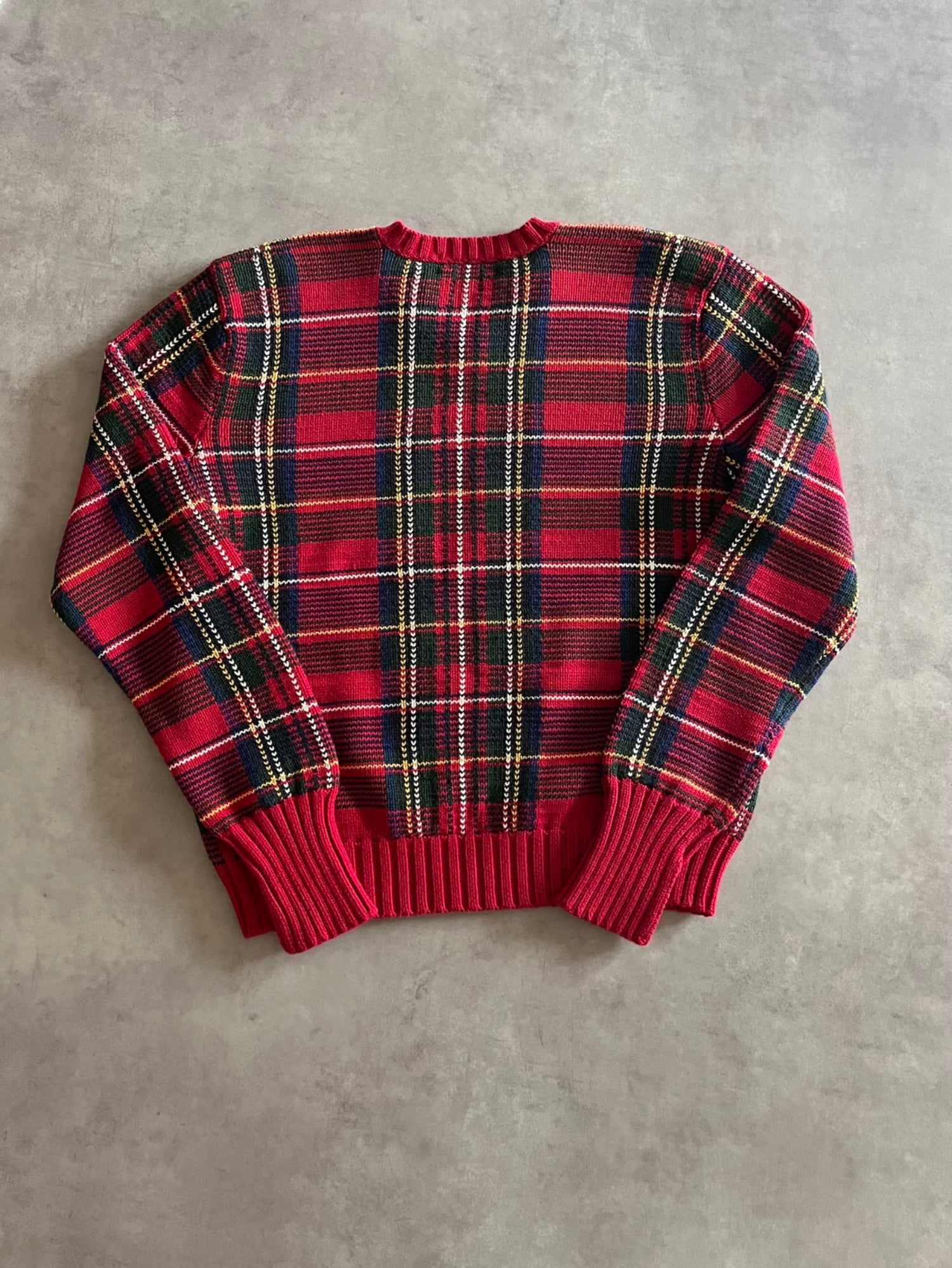 90's「Polo by Ralph Lauren」 タータンチェック コットンニット