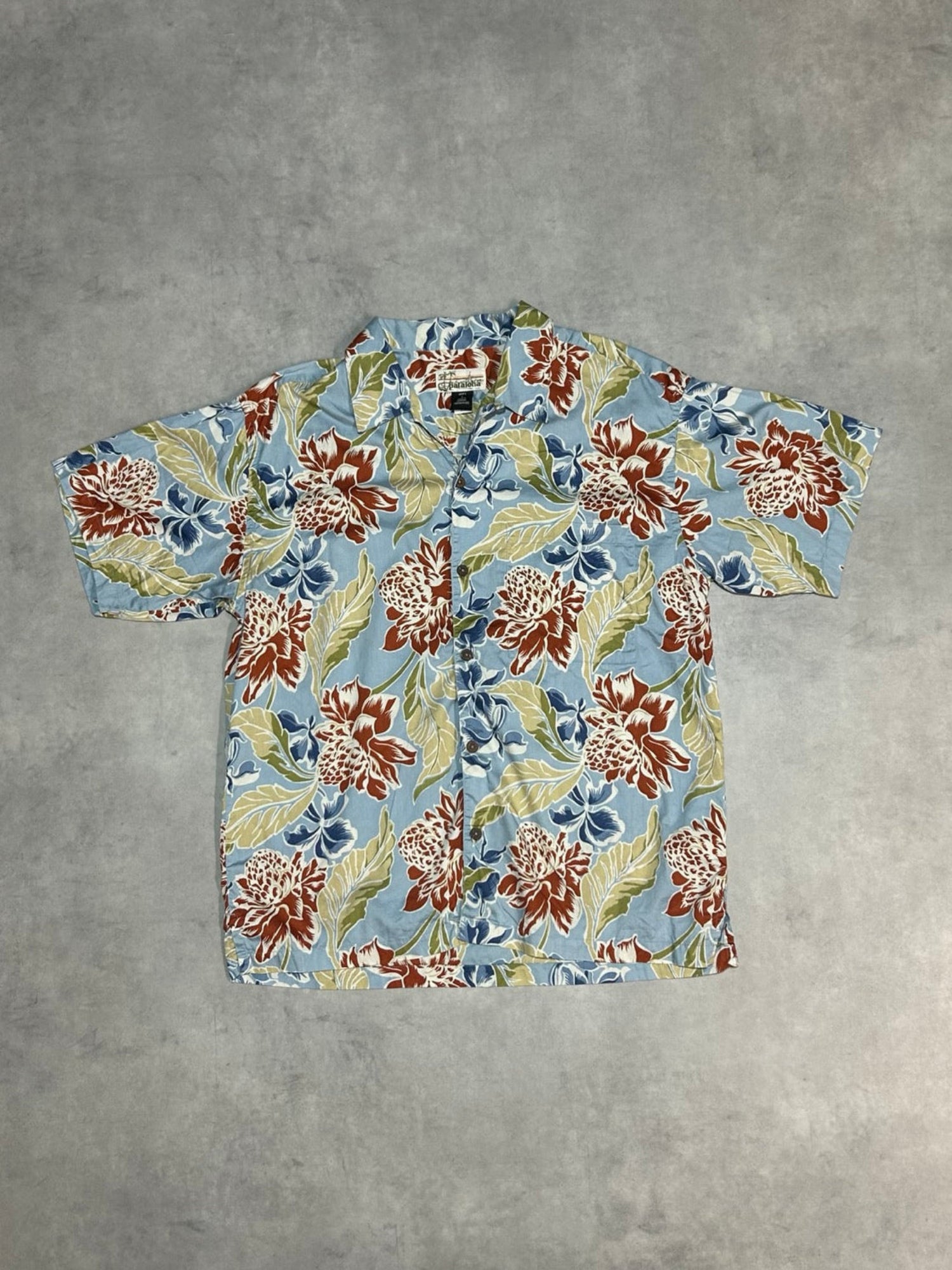 00's PATAGONIA「Pataloha」レッド・ジンジャー柄　アロハシャツ