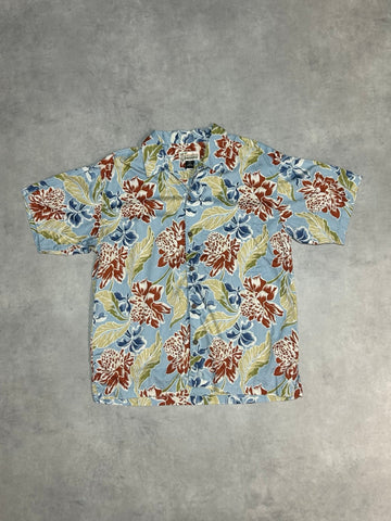 00's PATAGONIA「Pataloha」レッド・ジンジャー柄　アロハシャツ