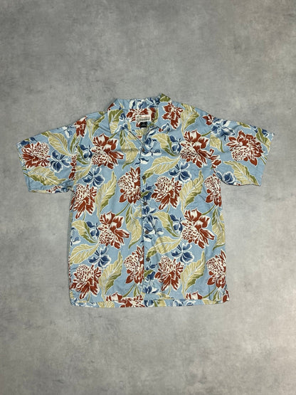 00's PATAGONIA「Pataloha」レッド・ジンジャー柄　アロハシャツ