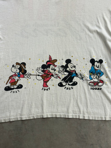 90's MICKEY「Through the year」USA製 キャラクターTシャツ