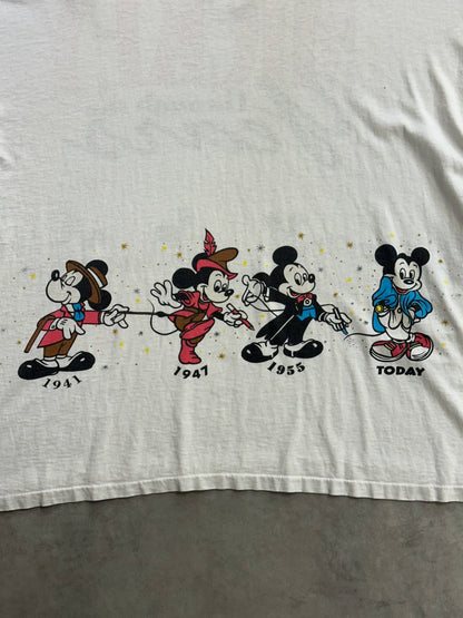 90's MICKEY「Through the year」USA製 キャラクターTシャツ