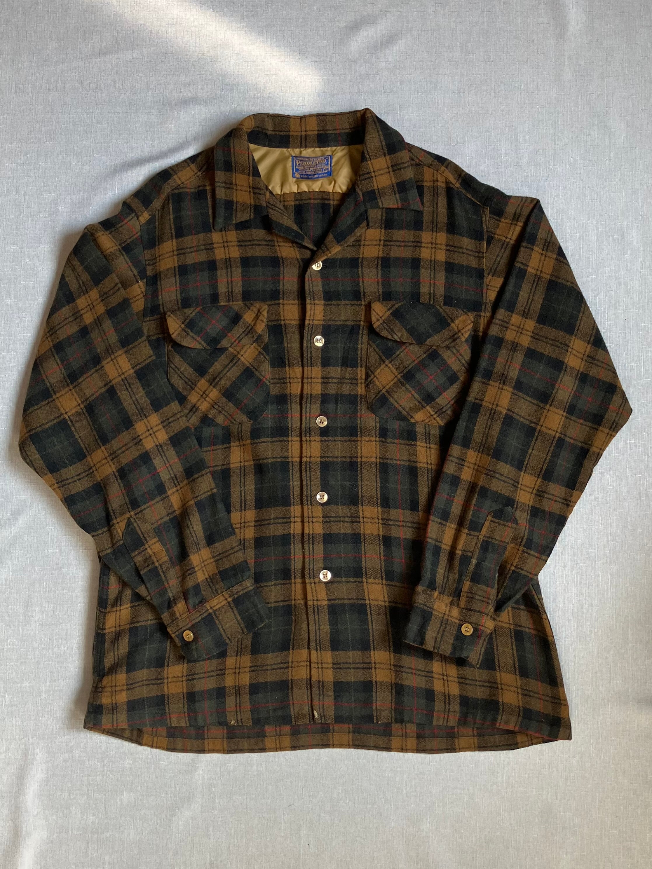 60's PENDLETON USA製 ウールチェックシャツ – FUJI STORE