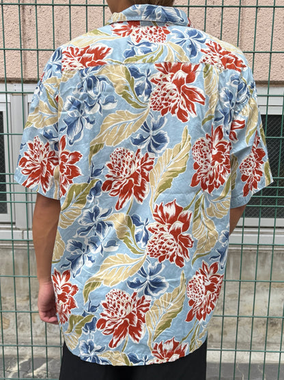 00's PATAGONIA「Pataloha」レッド・ジンジャー柄　アロハシャツ