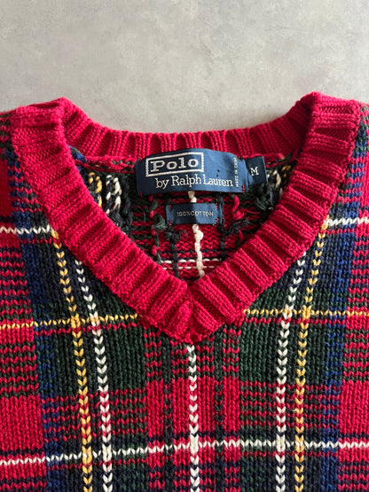 90's「Polo by Ralph Lauren」 タータンチェック コットンニット