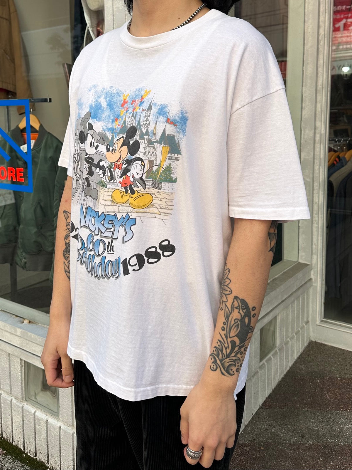 80's MICKEY 「60th Birthday 」キャラクターTシャツ