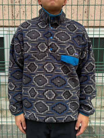 10's PATAGONIA Synchilla Snap-T「ヤナバ柄」フリースプルオーバー