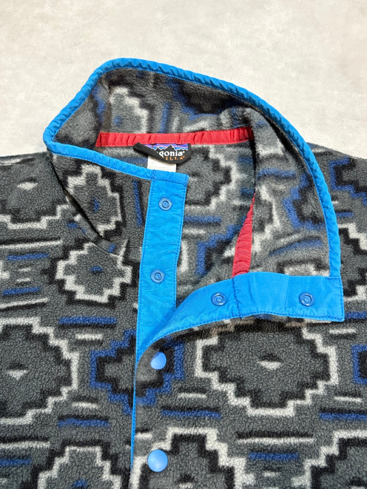 10's PATAGONIA Synchilla Snap-T「ヤナバ柄」フリースプルオーバー