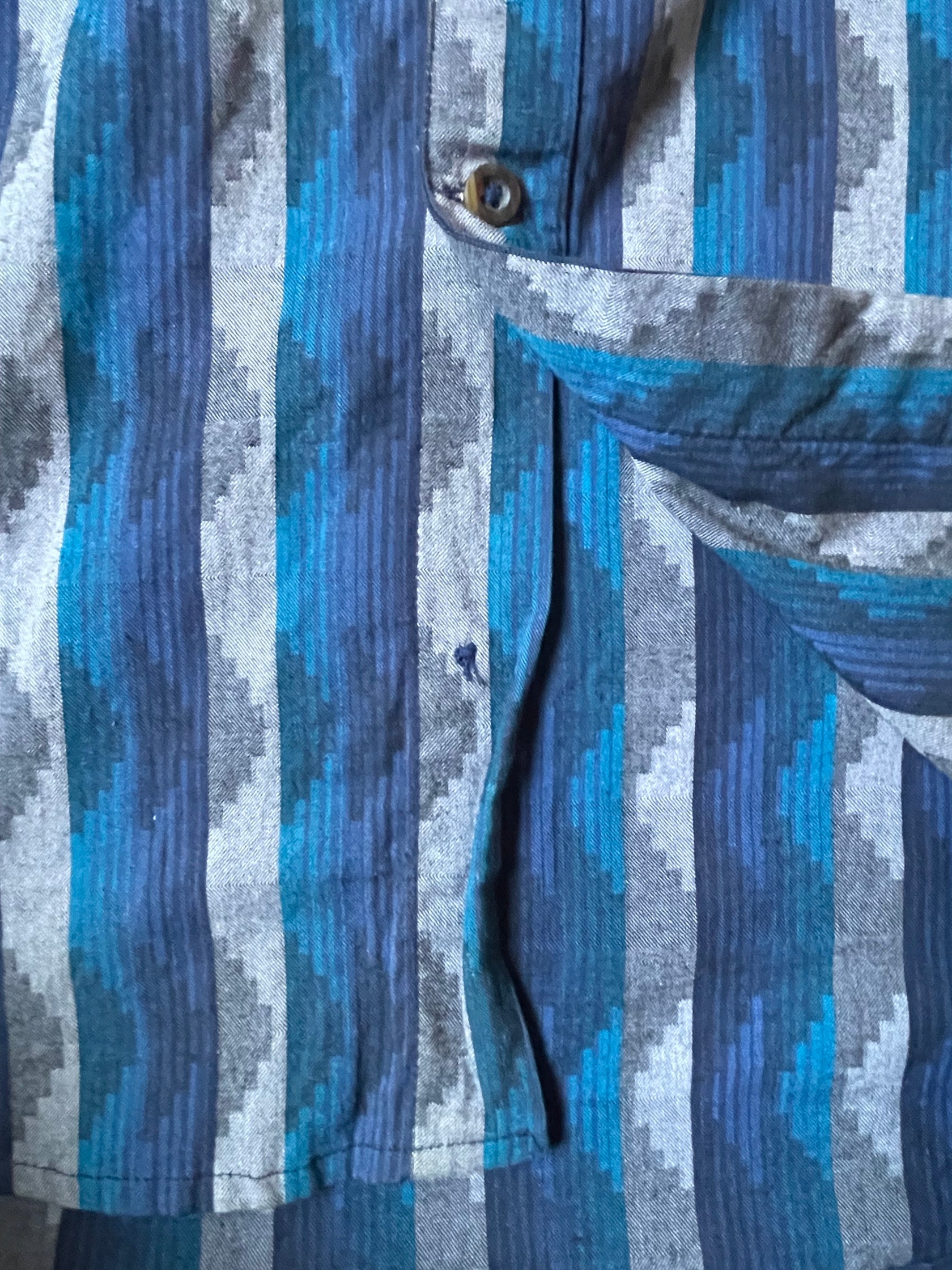 90's PATAGONIA「Native Stripe」ボタンダウンフランネルシャツ