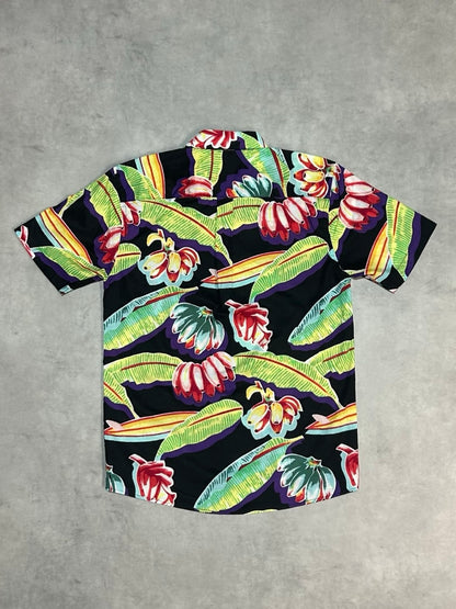 10's PATAGONIA「Pataloha」ブラックバナナ柄　アロハシャツ