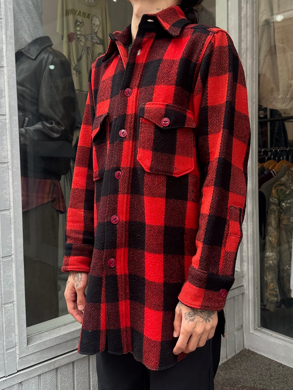 50's WOOLRICH USA製 C.O.Pシャツ　