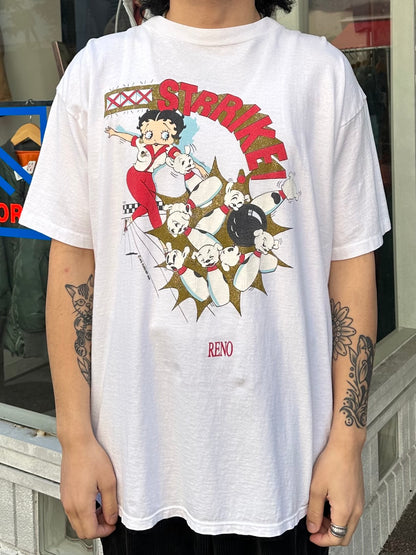 90's BETTY BOOP「Strike」キャラクターTシャツ　