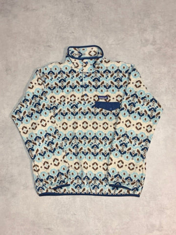 10's PATAGONIA Synchilla Snap-T「ツンドラクラスター柄」フリースプルオーバー