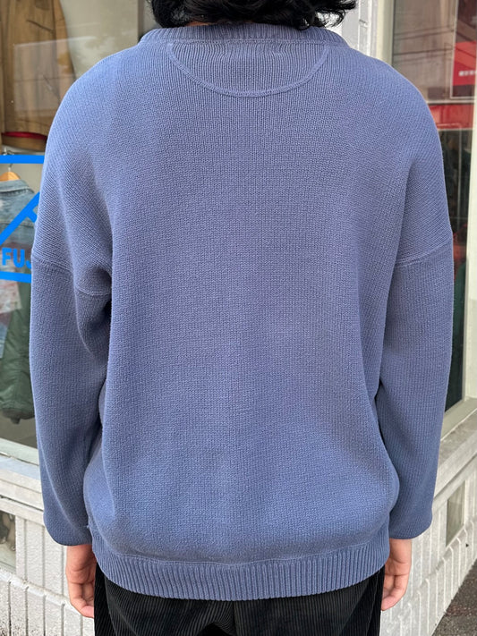 90's EDDIE BAUER 前Vガゼットコットンニット