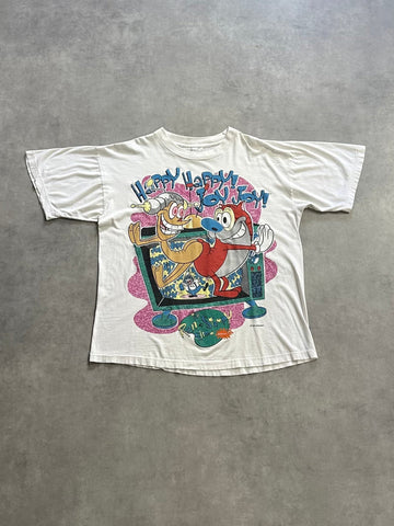 90's THE REN＆STIMPY SHOW キャラクターTシャツ