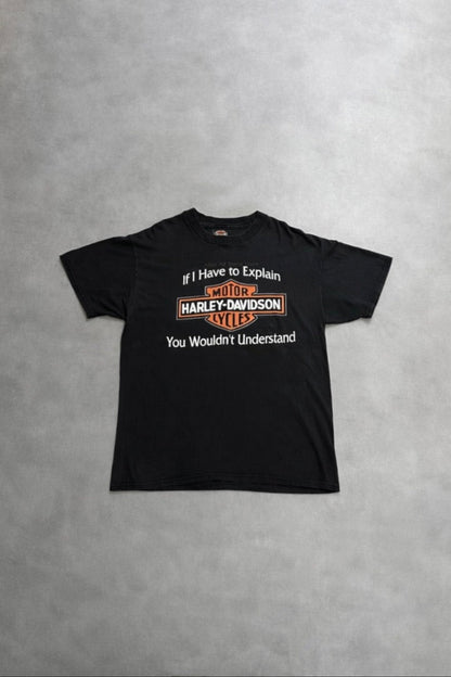 90's HALREY-DABIDSON「If I Have to Explain」ハーレーTシャツ