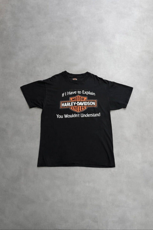 90's HALREY-DABIDSON「If I Have to Explain」ハーレーTシャツ