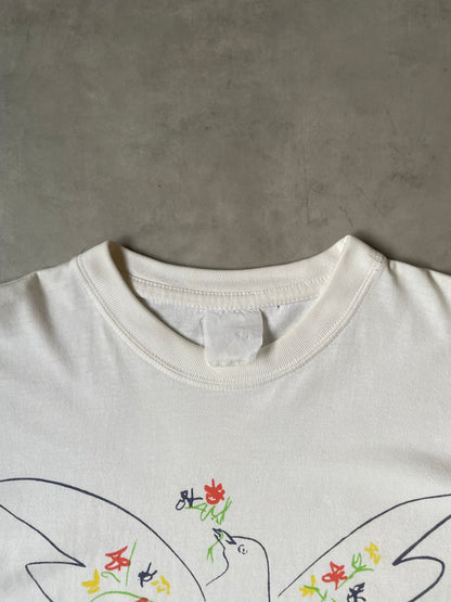 90's PABLO PICASSO「平和の鳩」アートTシャツ